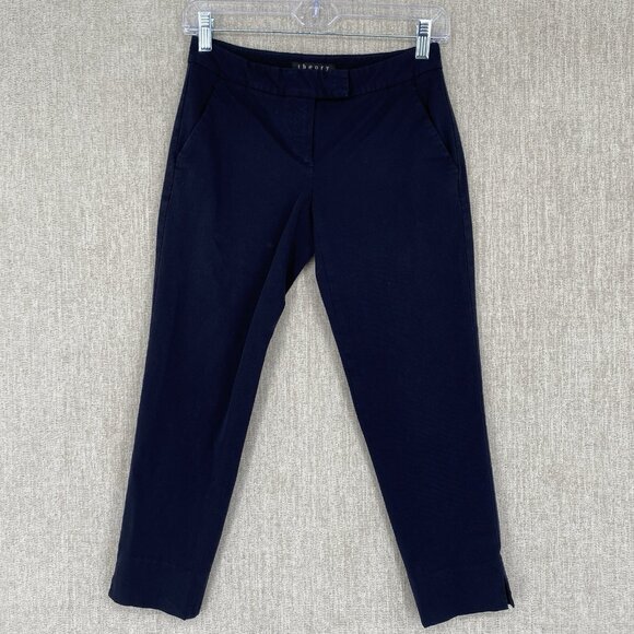 Theory Pants Tapered Ankle Stretch Ponte Dress Workwear Office Ponte 0 - Picture 1 of 11